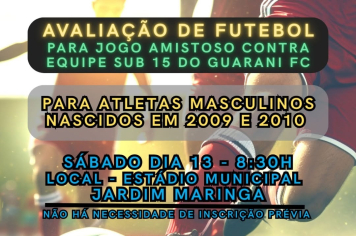 Futebolistas são convidados a participar de Avaliação Técnica
