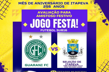 Avaliação para selecionar jogadores de futebol Sub-16 será realizada neste sábado