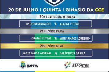 Nesta quinta-feira (20) acontecem mais confrontos da Copa Cidade de Itapeva