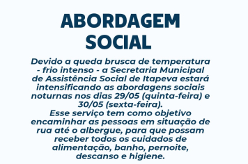 Assistência Social de Itapeva intensifica as ações de cuidado às pessoas em situação de Rua