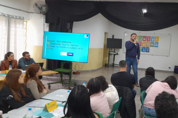  Representantes da Secretaria de Recursos Hídricos e Meio Ambiente participam de palestra na Escola Estadual Jeminiano David Müzel 