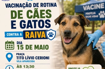 ecretaria da Saúde de Itapeva convoca para Vacinação de Rotina contra a raiva