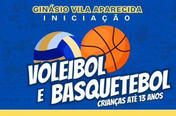 Prefeitura oferece aulas gratuitas de Vôlei e Basquete para crianças de até 13 anos