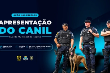 Guarda Civil Municipal realiza a apresentação de cães na Escola Professora Estadual Cinira Daniel da Silva