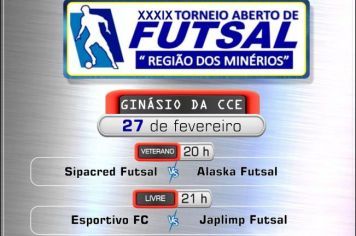 Torneio de Futsal “Região dos minérios” retorna nesta terça (27)