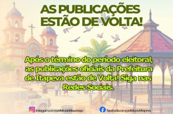 Publicações oficiais retornam após o período eleitoral 