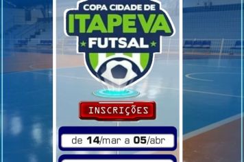 Equipes já podem se inscrever para participar da Copa Cidade de Itapeva de Futsal 