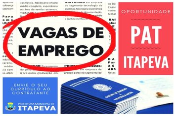 PAT de Itapeva divulga oportunidades de emprego