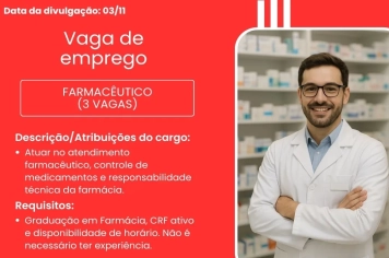 PAT divulga a abertura de novas vagas de emprego em Itapeva