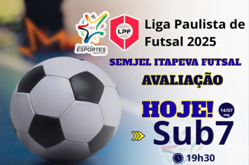 Nesta segunda (14) iniciam as avaliações técnicas para seleção de atletas da Liga Paulista de Futsal