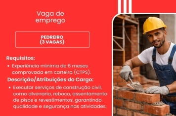 PAT divulga a abertura de novas vagas de emprego em Itapeva