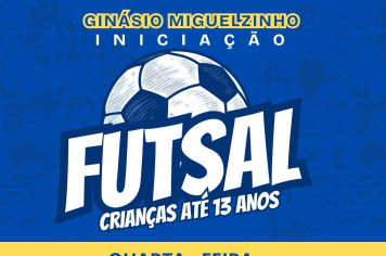 Prefeitura oferece aulas gratuitas de iniciação em Futsal para crianças de até 13 anos