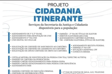 Projeto cidadania itinerante chega em Itapeva com serviços gratuitos