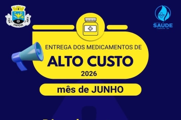 Prefeitura de Itapeva divulga calendário de entrega de medicamentos de alto custo para JUNHO