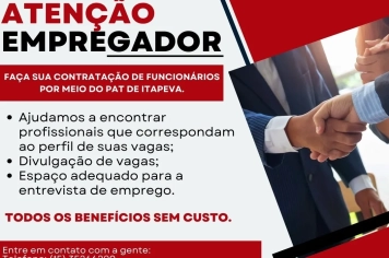 PAT convoca empregadores para utilizar serviços gratuitos oferecidos