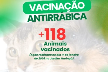 118 animais receberam vacinação antirrábica no dia 17 de janeiro