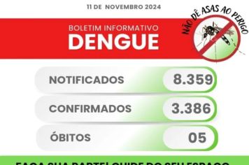 Boletim da Dengue do mês de novembro é divulgado