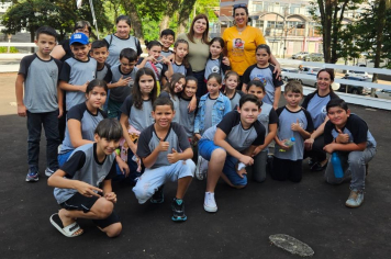 Alunos do 4º ano da Escola Municipal Dirce Lara Sá Silva visitam o Paço Municipal