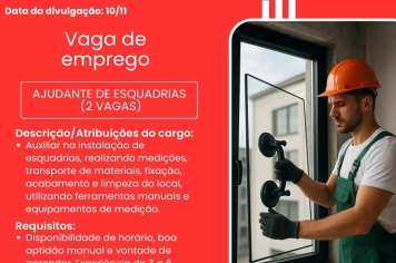 PAT divulga a abertura de novas vagas de emprego em Itapeva