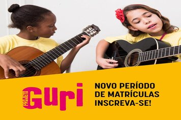 Projeto Guri está com inscrições abertas para crianças e jovens de 6 a 18 anos