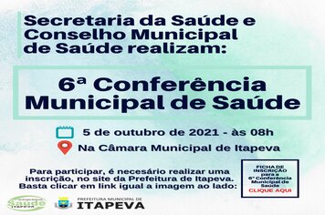6ª Conferência Municipal de Saúde de Itapeva será realizada no mês de outubro