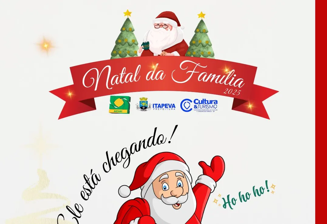 Cerimônia de Acendimento das Luzes de Natal e chegada do Papai Noel acontece em Itapeva