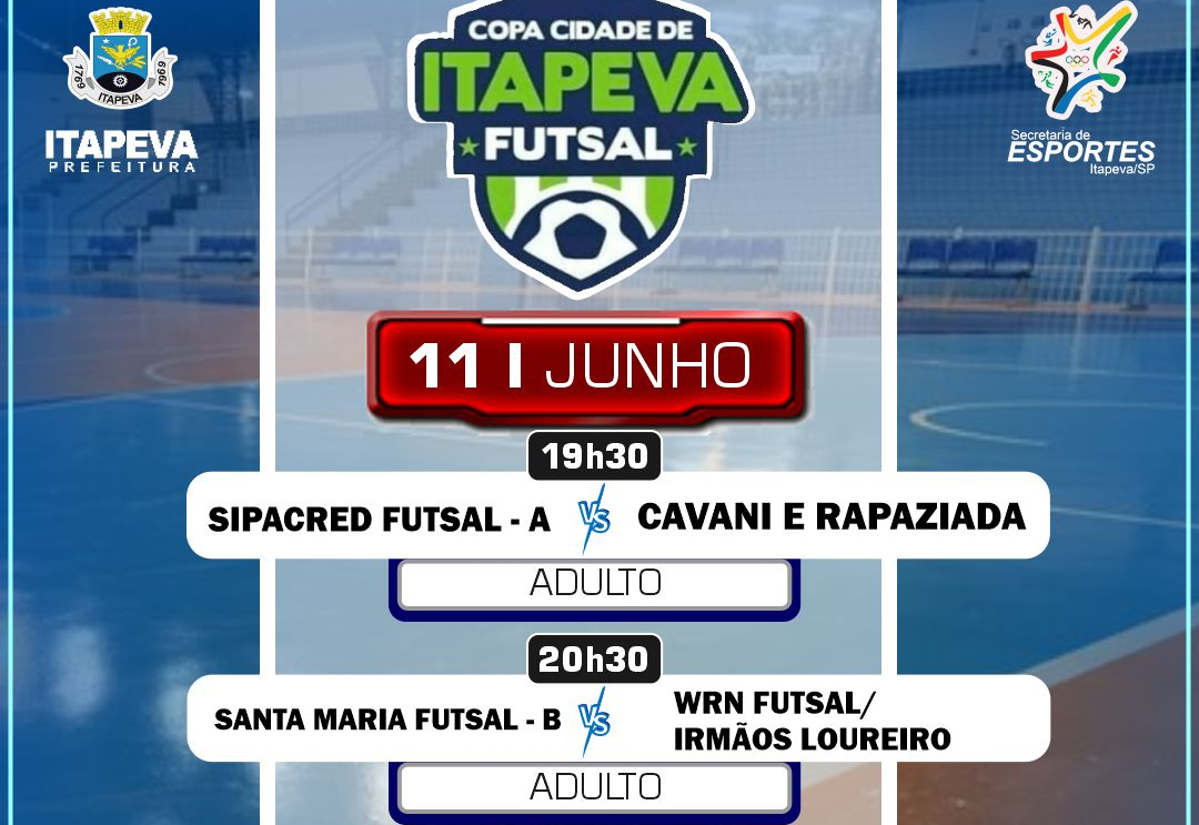 Mais uma rodada da Copa Cidade de Itapeva de Futsal promete agitar o público com jogos eletrizantes