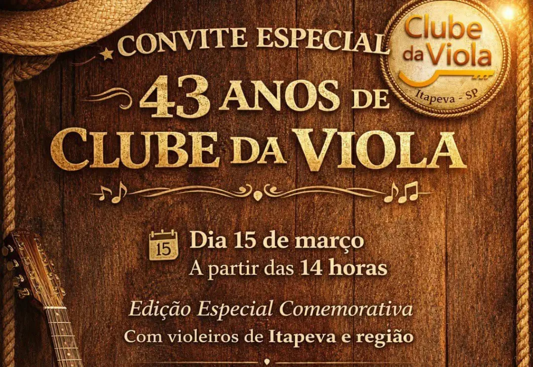 Prefeitura de Itapeva celebra 43 anos do Clube da Viola com tarde de música raiz