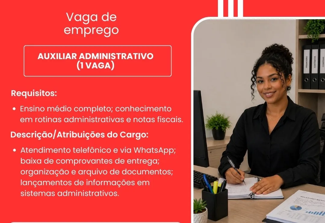 PAT divulga a abertura de nova vaga de emprego em Itapeva