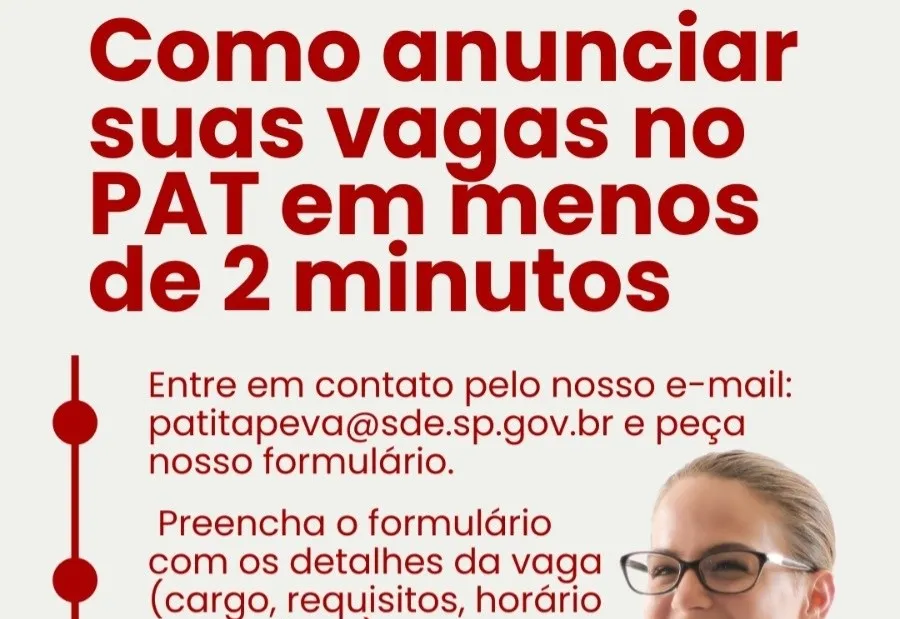 Prefeitura de Itapeva divulga canais para empresários anunciarem vagas de emprego gratuitamente através do PAT