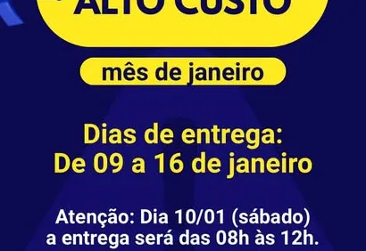 Medicamentos de Alto Custo serão entregues de 9 a 16 de janeiro