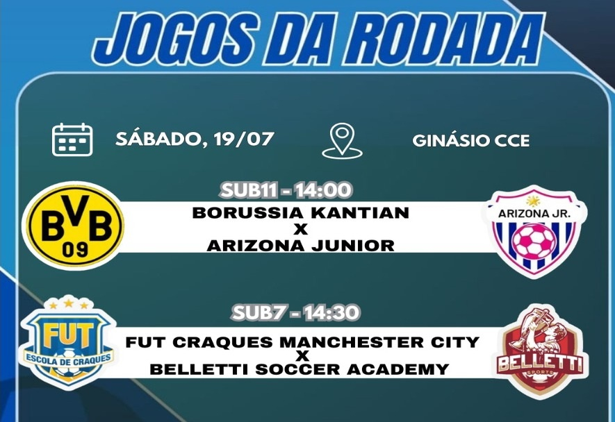 Rodada da Copa Cidade de Futsal Infantil acontece neste sábado (19)