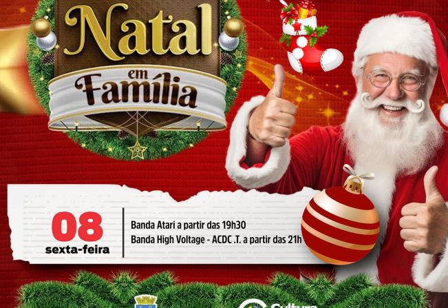 Confira as atrações culturais desta sexta-feira (08) no Natal em Família 2023 em Itapeva 