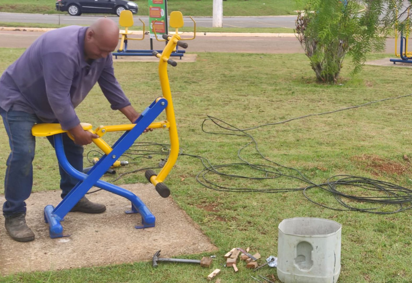  Manutenção dos equipamentos da Praça de Eventos é realizada 