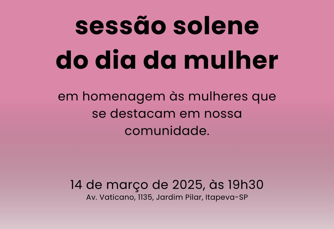 Sessão Solene em homenagem às mulheres é realizada 