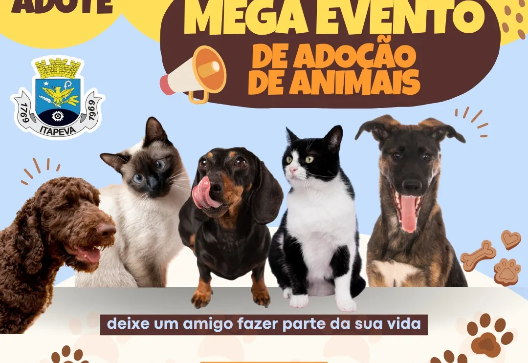 Mega evento de adoção de animais acontece neste sábado (14)