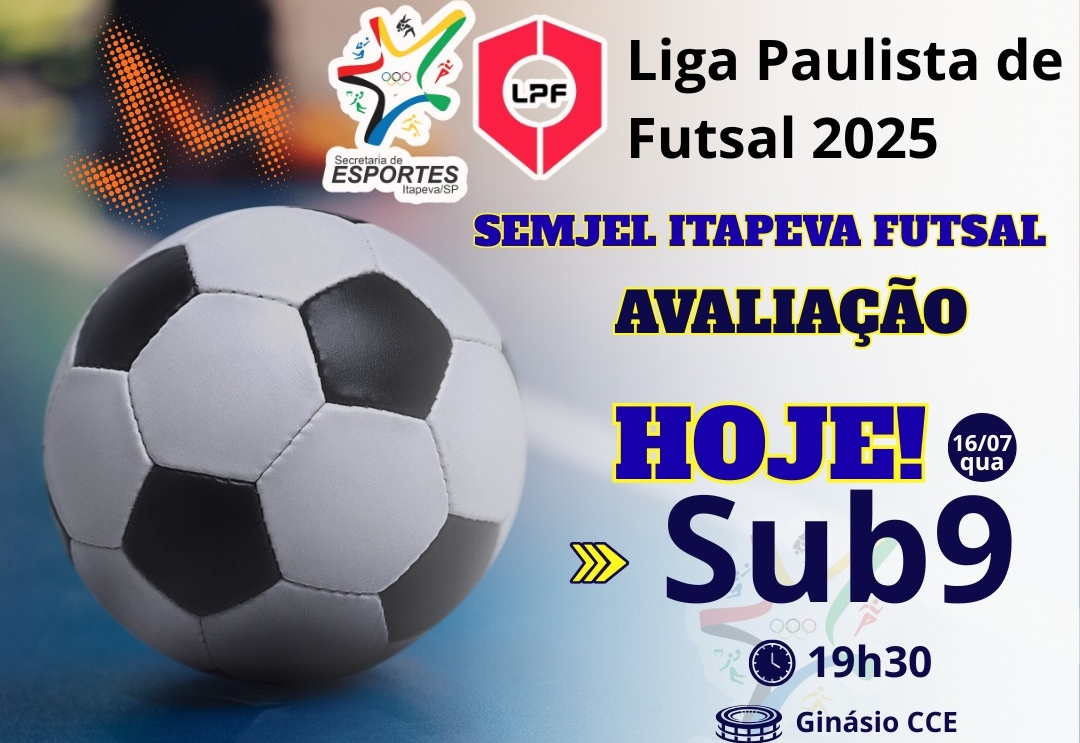 Nesta quarta (16) acontecem mais avaliações técnicas para seleção de atletas da Liga Paulista de Futsal