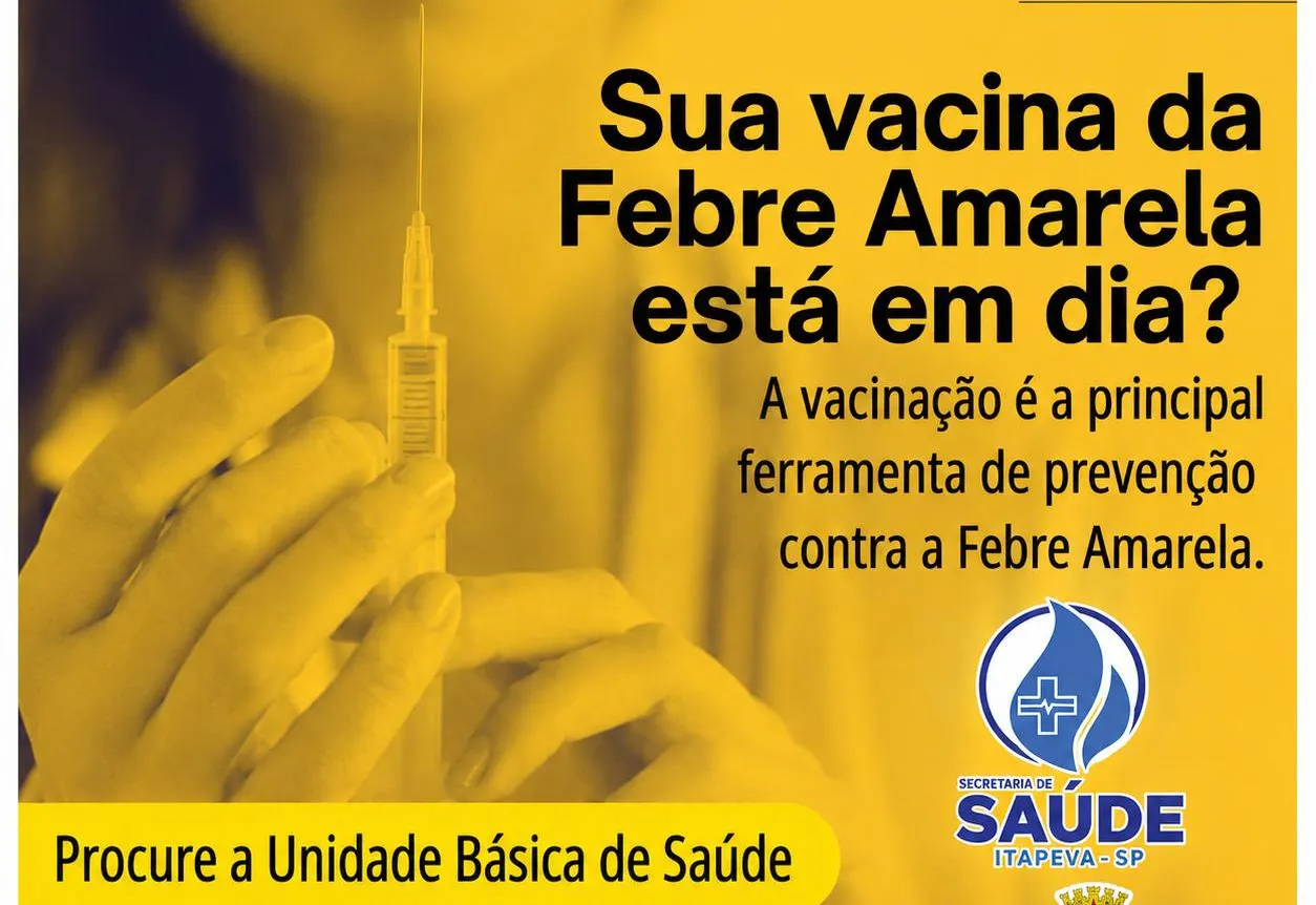 Secretaria de Saúde de Itapeva reforça alerta sobre a febre amarela