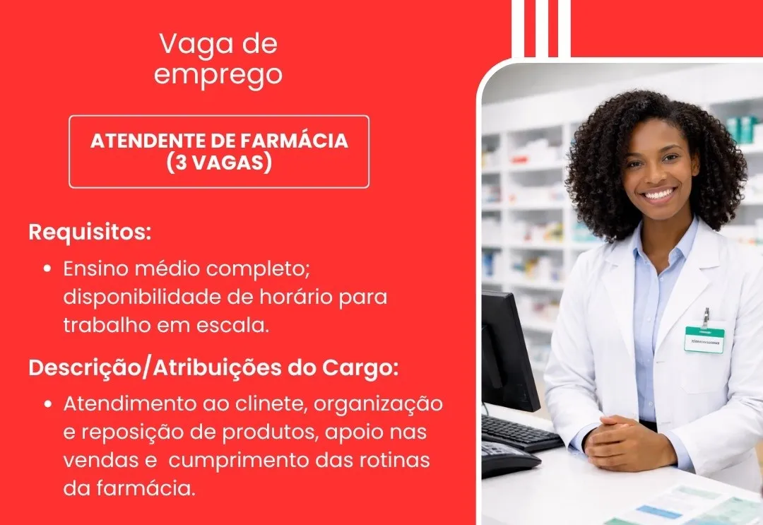 PAT divulga a abertura de novas vagas de emprego em Itapeva