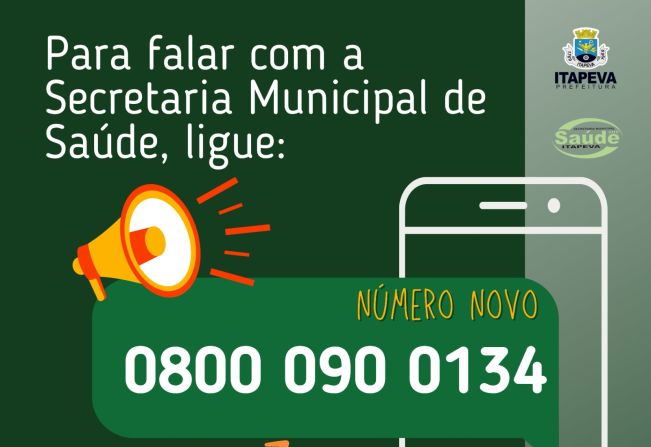 Secretaria Municipal de Saúde conta com novo número de telefone para atendimento.