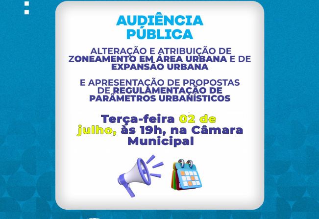 Prefeitura realiza Audiência Pública de alteração de zoneamento