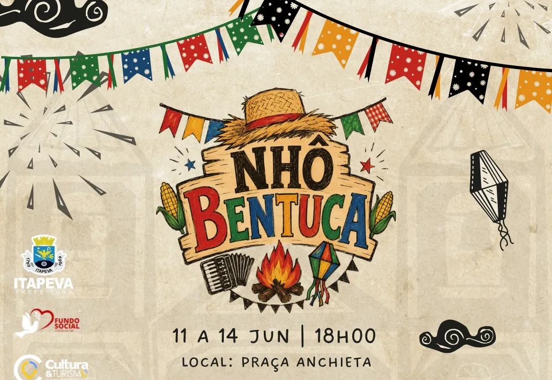 Prefeitura realizará o Arraiá do Nhô Bentuca de 11 a 14 de junho na Praça Anchieta