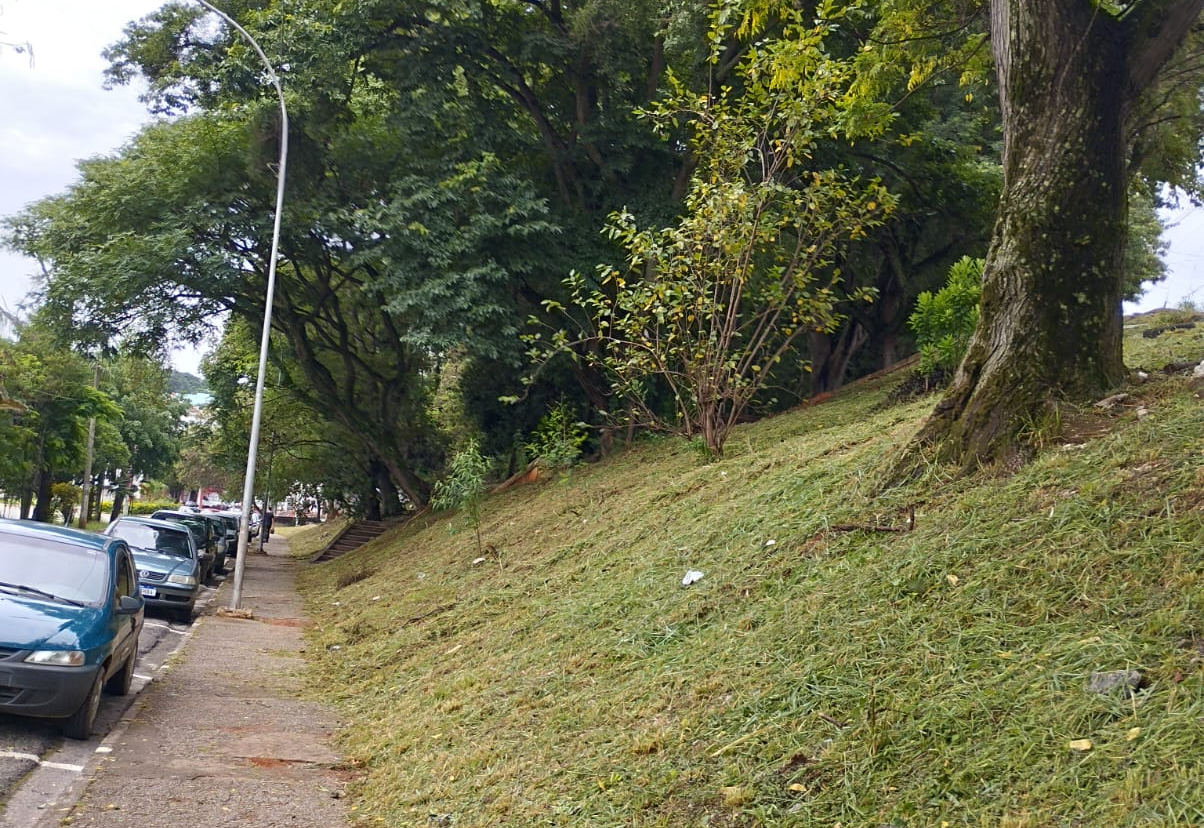 Secretaria de Administrações Regionais realiza serviços de roçadas em praças públicas.