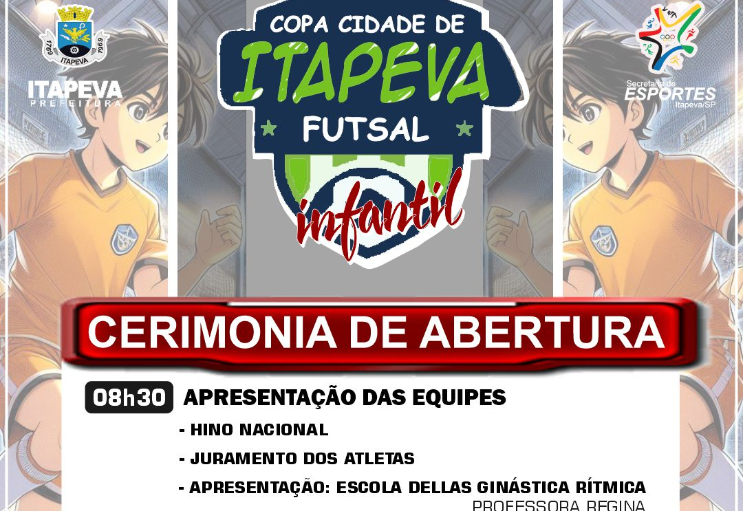 Abertura da Copa Cidade de Itapeva de Futsal Infantil acontece neste domingo (08)