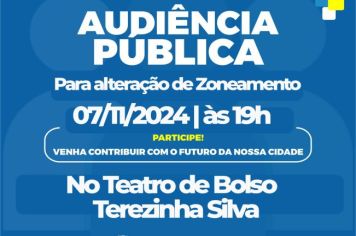 Prefeitura realiza Audiência Pública de Alteração de Zoneamento