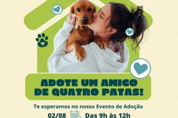 Feira de adoção animal acontece neste sábado (02), em frente à loja Bichos & Cia