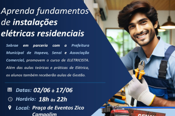 Curso gratuito de fundamentos de instalações elétricas residenciais é oferecido