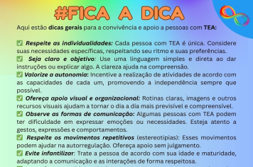 Informações para apoio às pessoas com TEA são divulgadas 