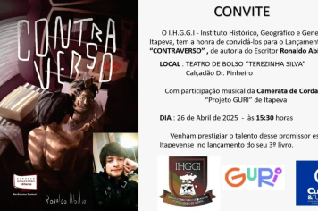 Lançamento de livro acontece neste sábado (26) em Itapeva
