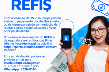 Programa de parcelamento de débitos da Prefeitura de Itapeva terá início a partir do dia 18 de abril, por meio do REFIS
